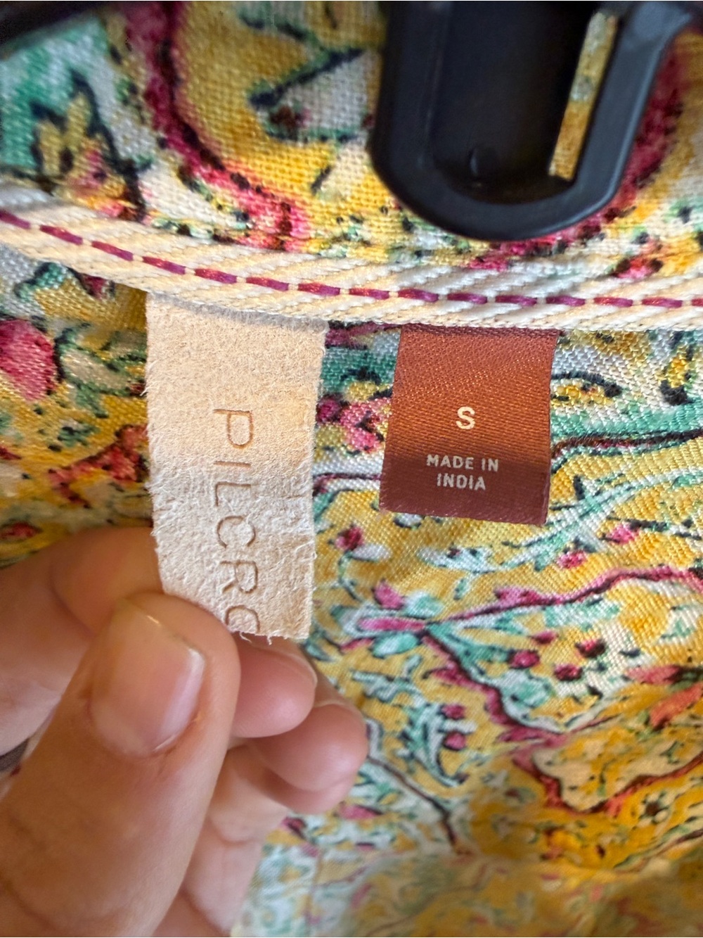 Pilcro Yellow Floral-Patterned Lightweight Jacket - Picture 2 of 3